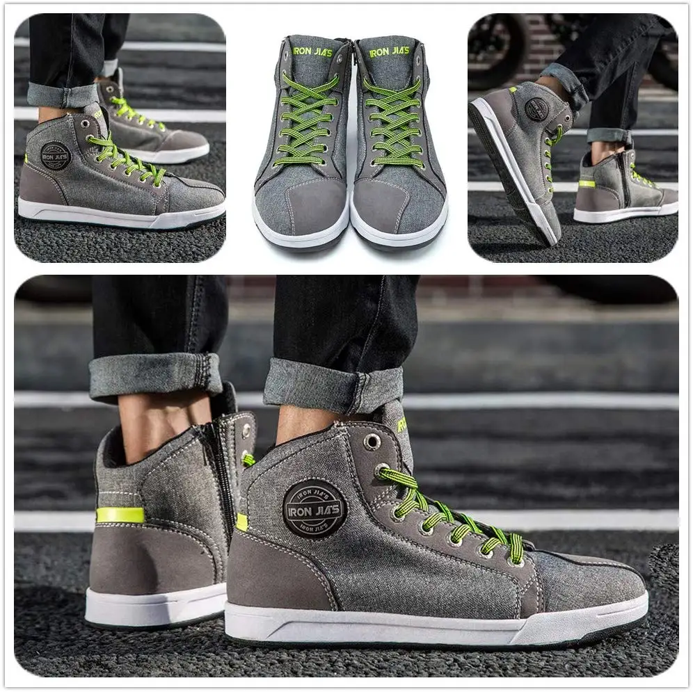 Мужские ботинки в байкерском стиле Повседневная обувь для мотокросса дышащая