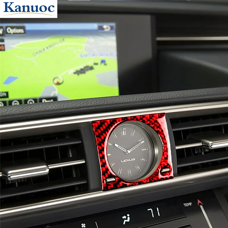 

Carbon Fiber For Lexus IS250 IS300 IS350 2014-2018 Car Center Console Clock Panel Trim Sticker Styling Accessories