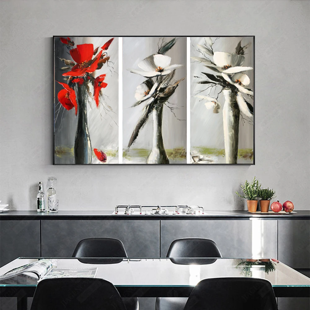 7 Розовый и красный цвет цветок стиль живопись маслом по номерам Наборы акрил