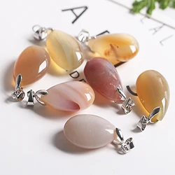 Натуральная подвеска в форме капли Смешанные Подвески - Цвет камня: NATURAL AGATE