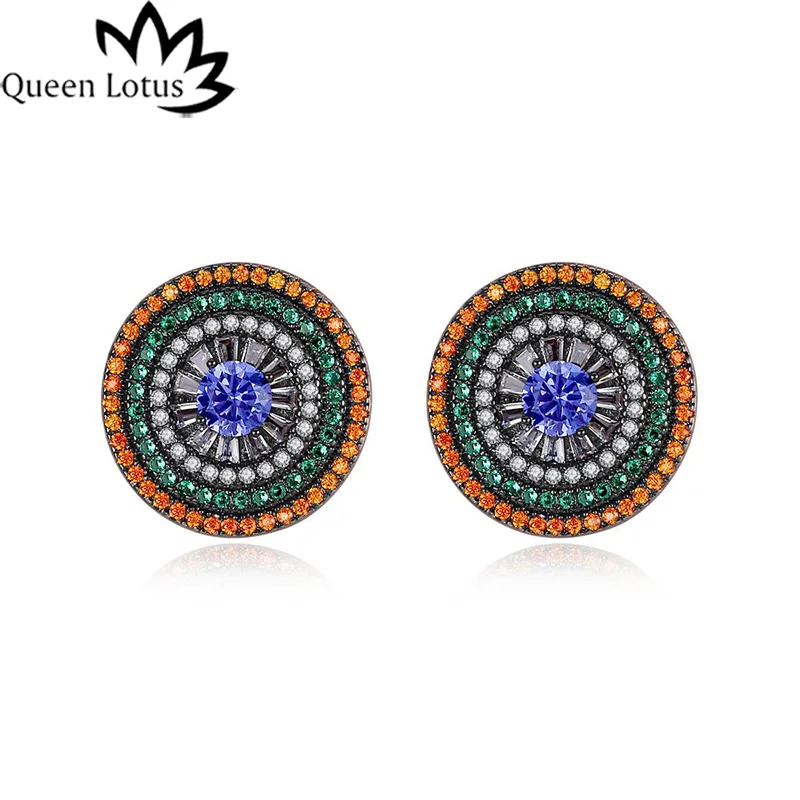 Роскошные новые винтажные модные серьги Queen Lotus с фианитами класса ААА для женщин