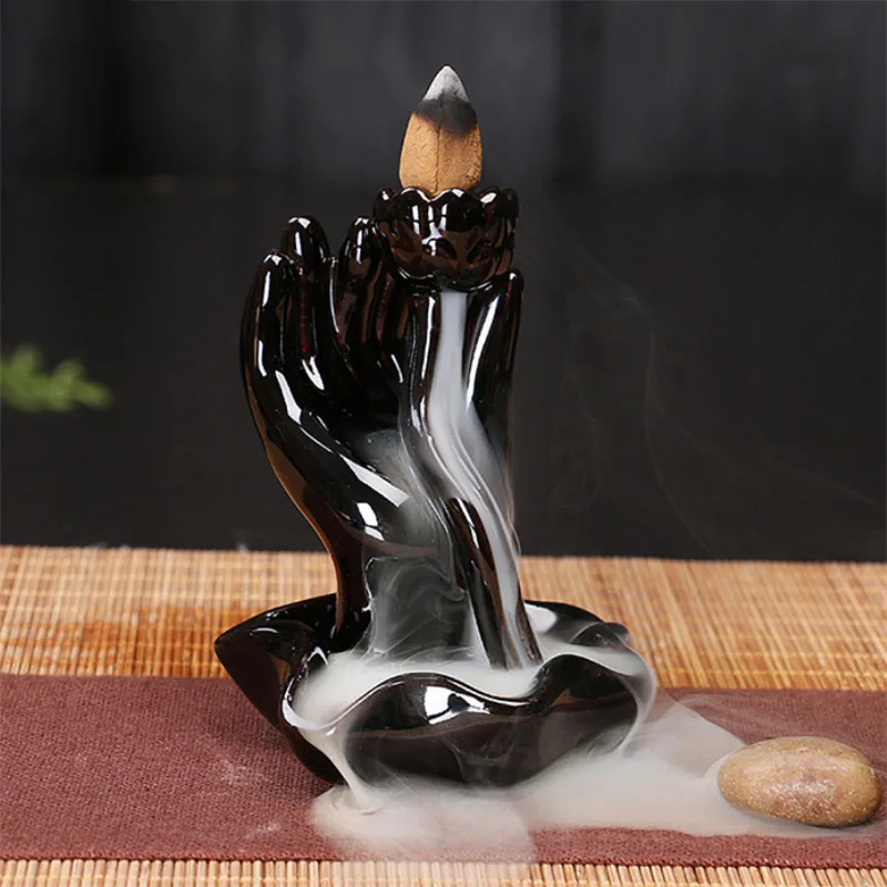 Керамическая курильница в стиле ретро с обратным потоком креативная черным