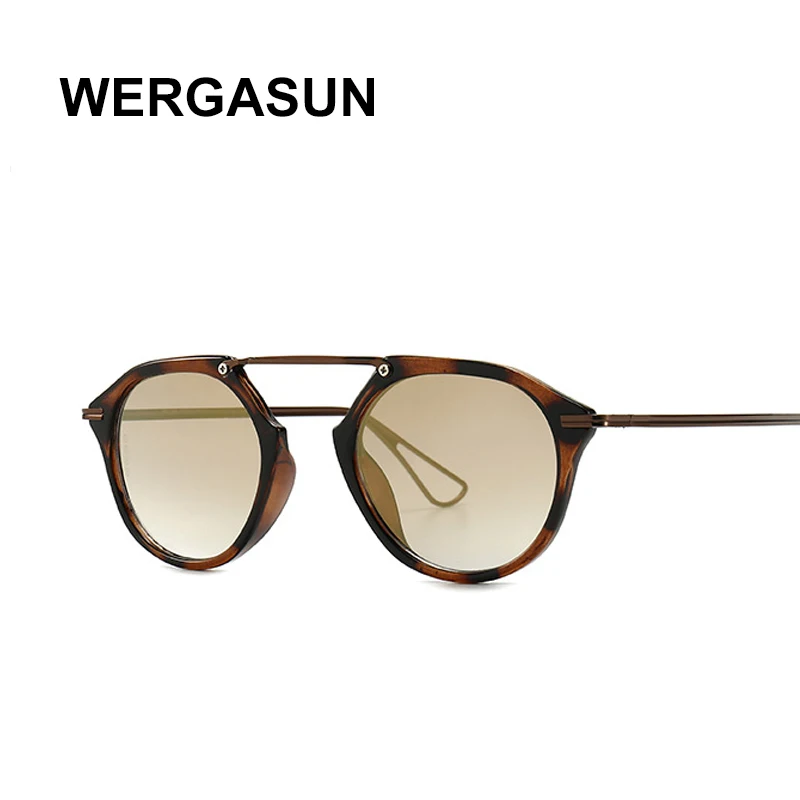 Солнцезащитные очки WERGASUN круглые для мужчин и женщин классические маленькие