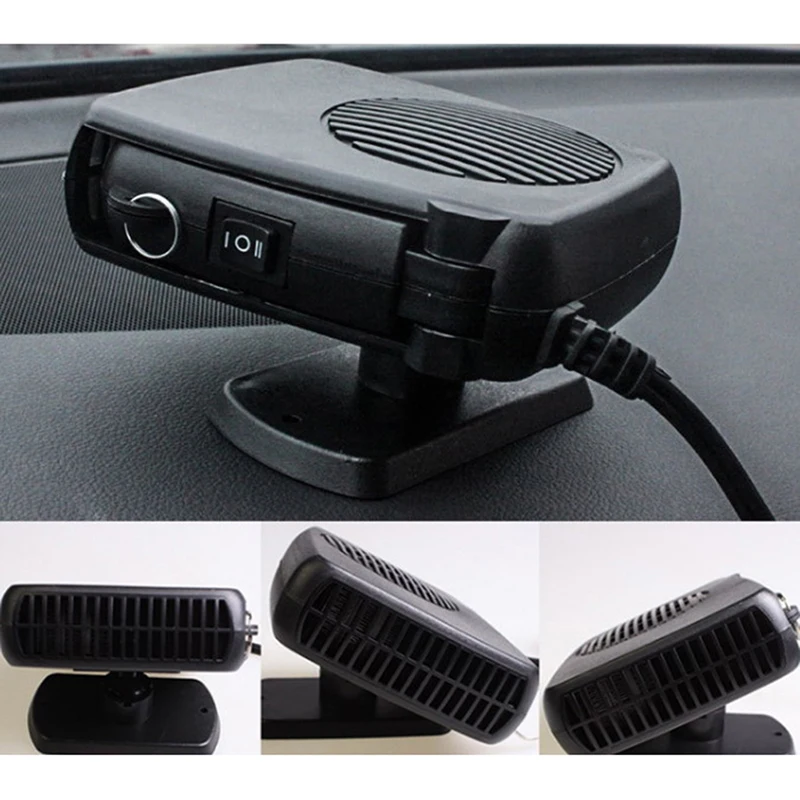 200W 12-вольтовый Нагреватель Мини для автомобиля электрический вентилятор с