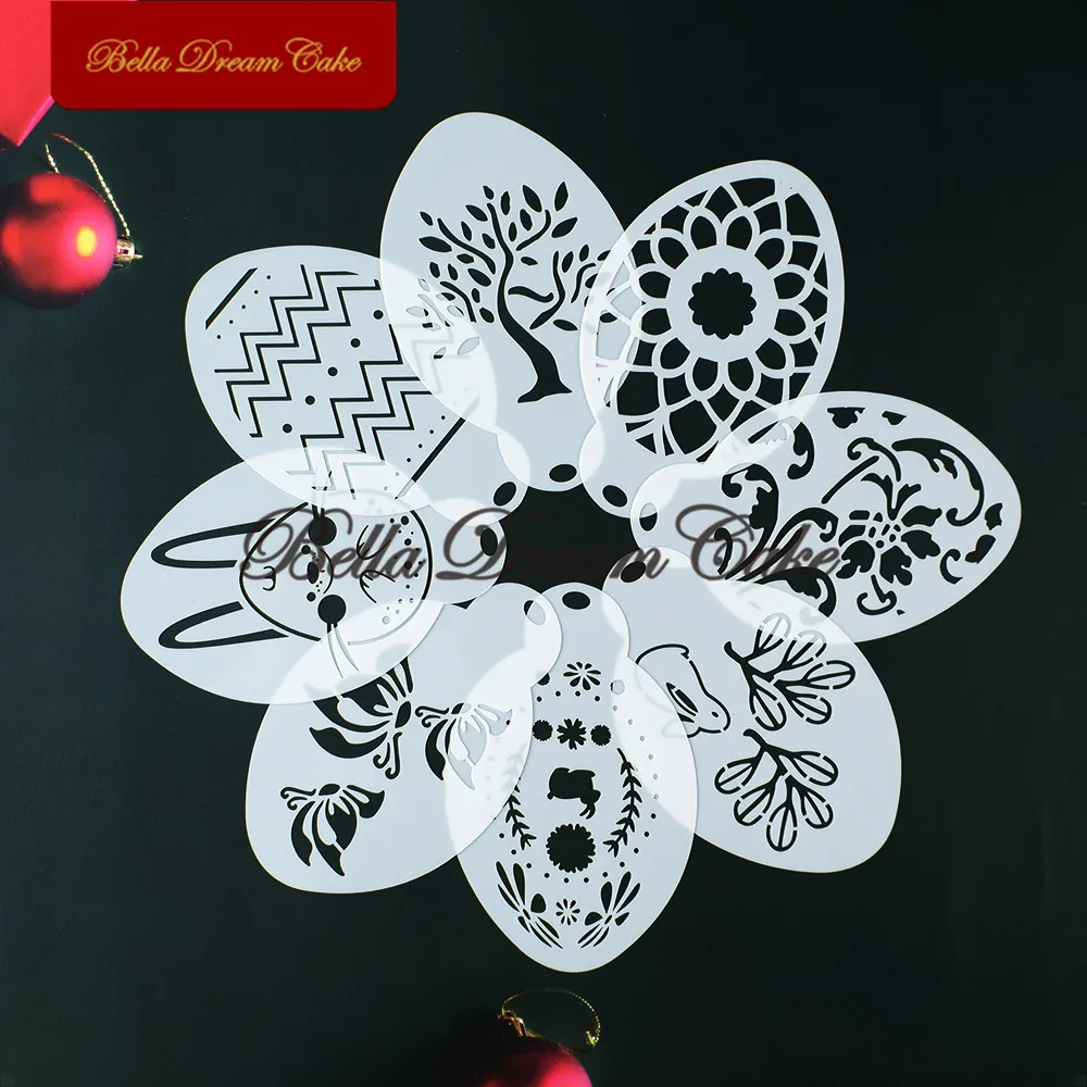 Трафарет для печенья пасхальное яйцо ручная работа трафарет кофе домашних