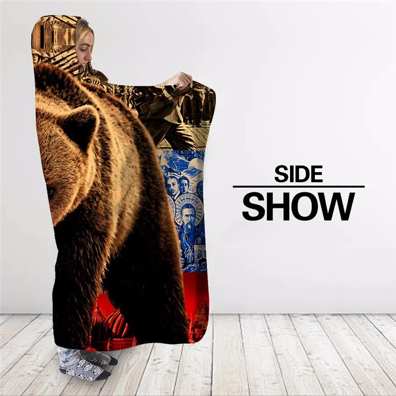 Одеяло с капюшоном в виде панды 3D принтом|Одеяла| |