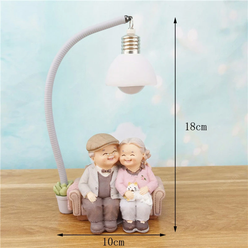 Night Light B Смола, старая пара, ночная гирлянда, любовник, ночная лампа, домашний декор, креативное украшение для кафе, рождественские подарки, свадебные украшения - Испускаемый цвет: Night Light B
