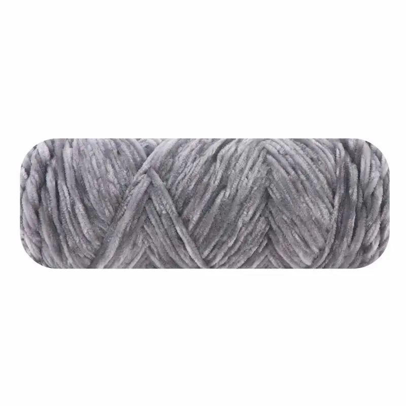 Крупная пряжа из полиэстера и бархата с добавлением хлопка для ручного вязания шарфа 100 гр.