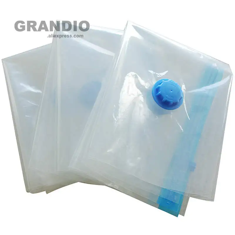 5PCS/LOT Vacuum Bag For Clothes Quilt Under Bed Storage Underbed Wardrobe Foldable Transparent Air Pump Compressed Bags | Дом и сад