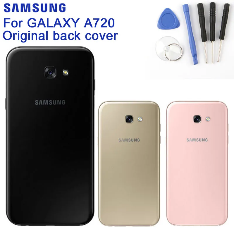 Оригинальный чехол для SAMSUNG Galaxy A7 2017 задняя крышка из стекла с аккумулятором Samsung