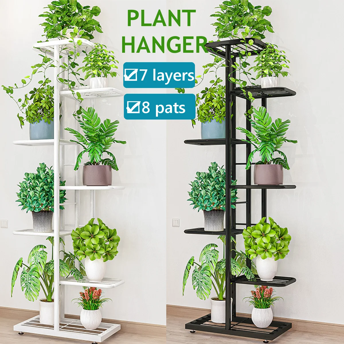 7Layers Multifunction Removable Storage Shelf Iron art Plant Holder Home Garden Flower Pot Organizer Living Room Balcony - купить по