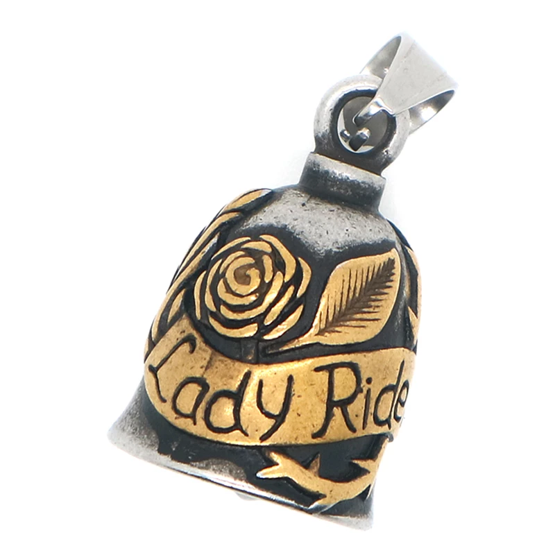 Крутой мотоциклетный женский Колокольчик из нержавеющей стали 316L, винтажная матовая подвеска