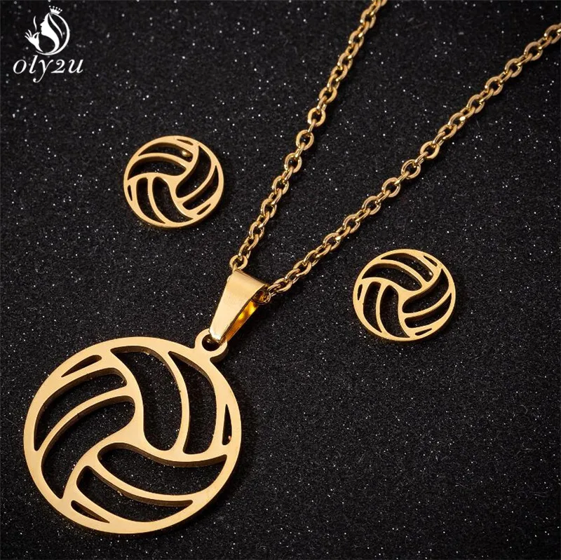 Женское Ожерелье для волейбола из нержавеющей стали | Украшения и аксессуары