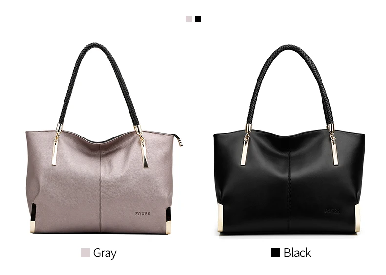 

Brand Women's Cow Leather Handbags Female Shoulder bag designer Luxury Lady Tote Large Capacity Zipper Handbag for Women