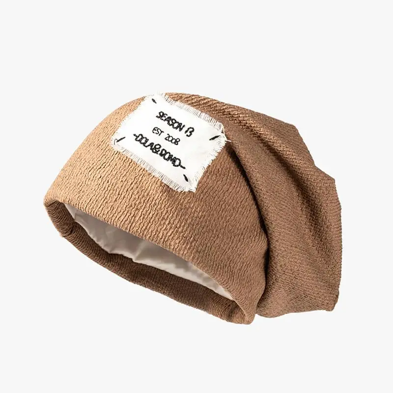 

LDSLYJR 2021 Autumn and winter polyester letter Thicken knitted hat warm hat Skullies cap beanie hat for Women 83