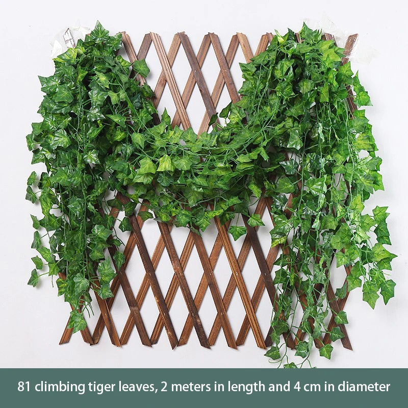 

1 Pcs Green Flower Vine Sweet Potato Vine Green Leaf Vine Artificial Flower Air Conditioning Loft Fence Winding Green Leaf