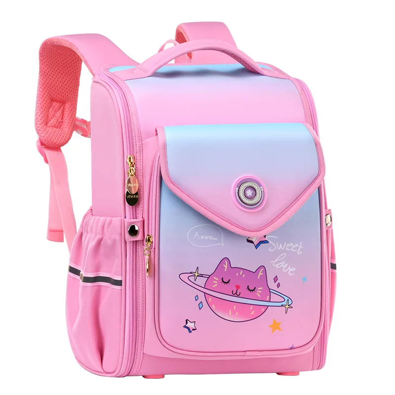 

New pink student schoolbag boys and girls cartoon schoolbag backpack 5 colors school supplies for girls