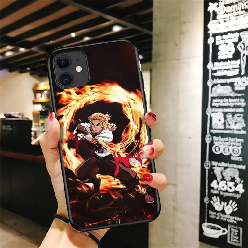 

Rengoku Kyoujurou Demon Slayer Phone Case For Iphone Case 5 5s se 6 6s 7 8 11 12 X Xs Xr Pro Plus Max Mini Cover