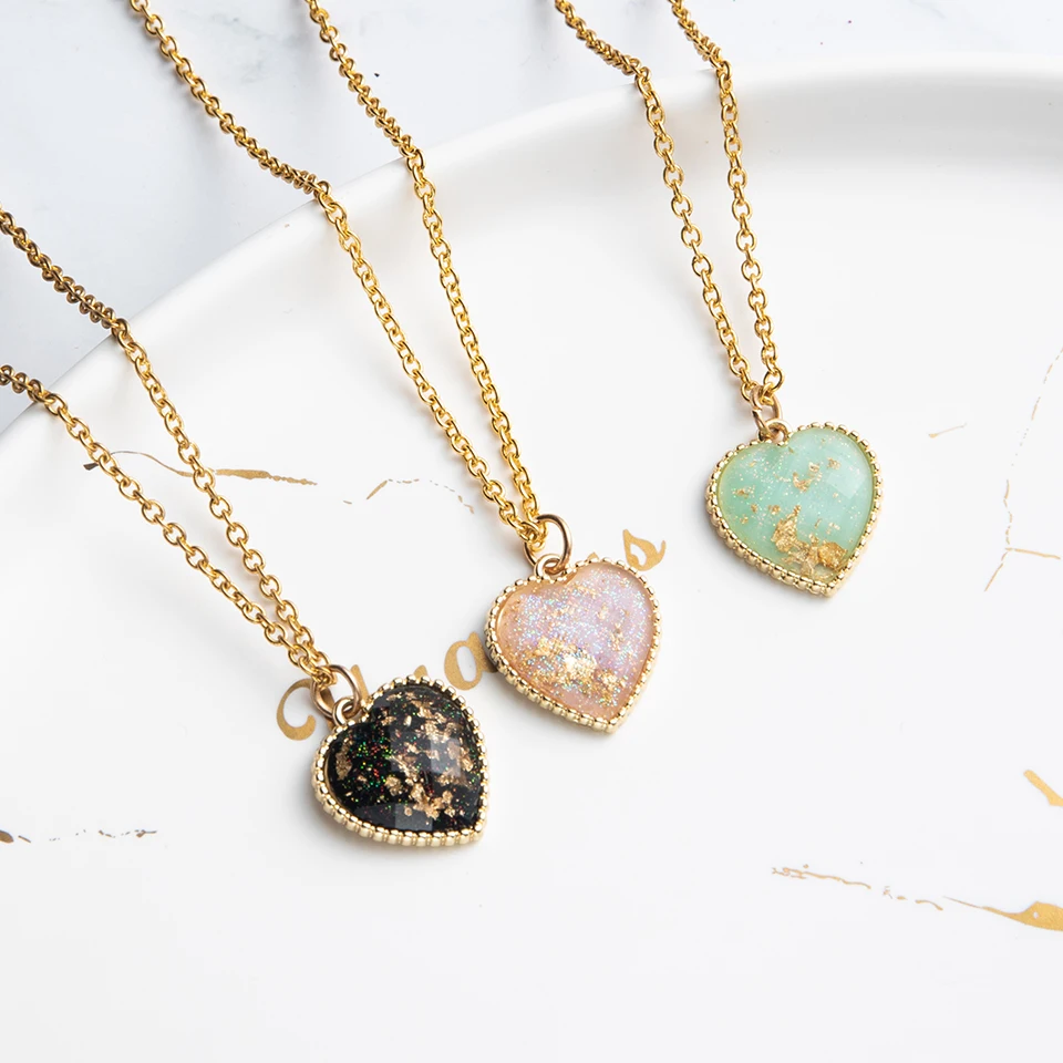 Мода 2019 ожерелье для женщин цепочка со змеиным звеном кристалл сердце подвеска