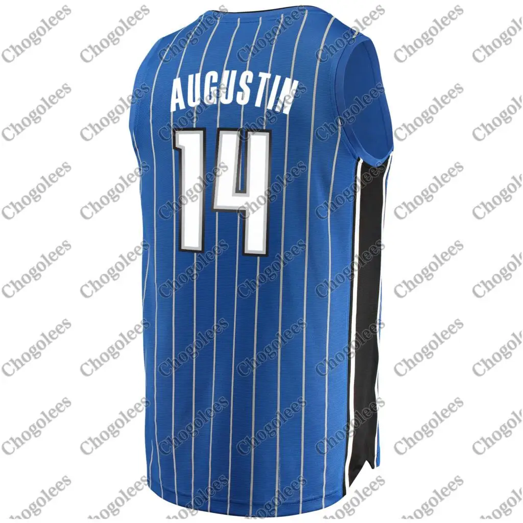 

Men Basketball Jersey DJ Augustin Orlando Branded Fast Break Player Jersey Icon Edition Blue