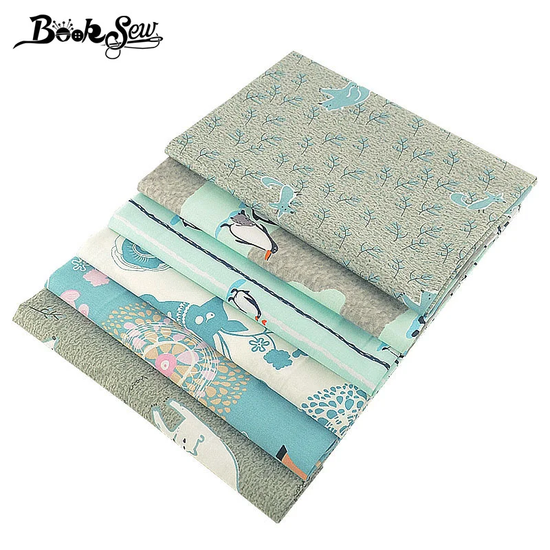 Booksew 100% хлопок саржевая ткань 6 шт./партия 40x50 см лоскутный материал для шитья