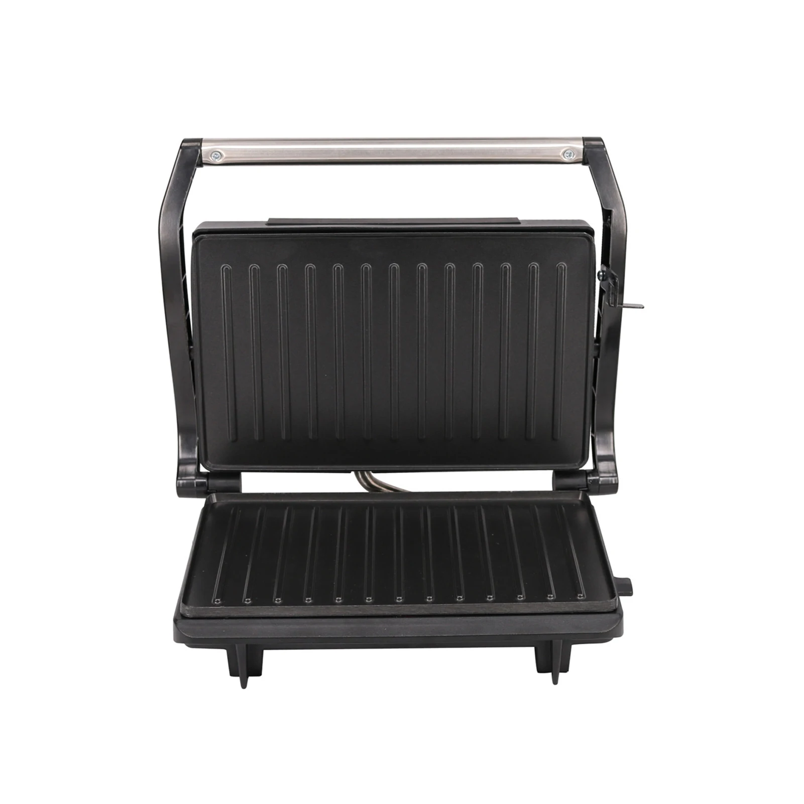Скидка Электрический внутренний гриль, гриль открывается от плоской до двойной, двусторонние антипригарные пластины для приготовления пищи, сков...