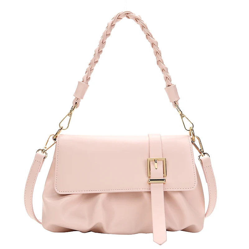 

Women Shoulder Bag Soft Fashion Summer Crossbody Bag For Ladies Simple Artificial Leather Solid Color Bag Small New Wallet