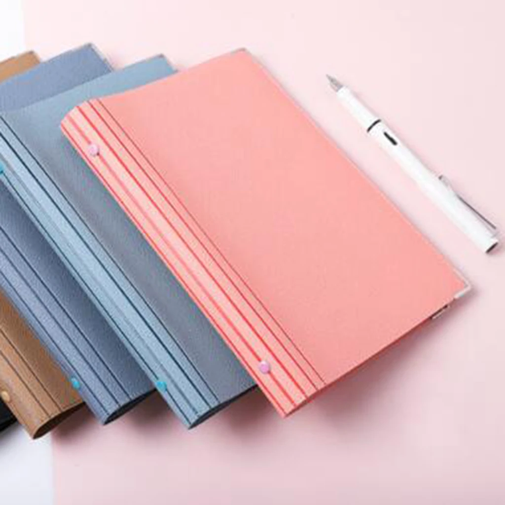 

Soft Pu Leather Notebook Journal A5 Retro Loose-leaf Binder Agenda Planner Notepad School Office Daily Weekly Plan Boo