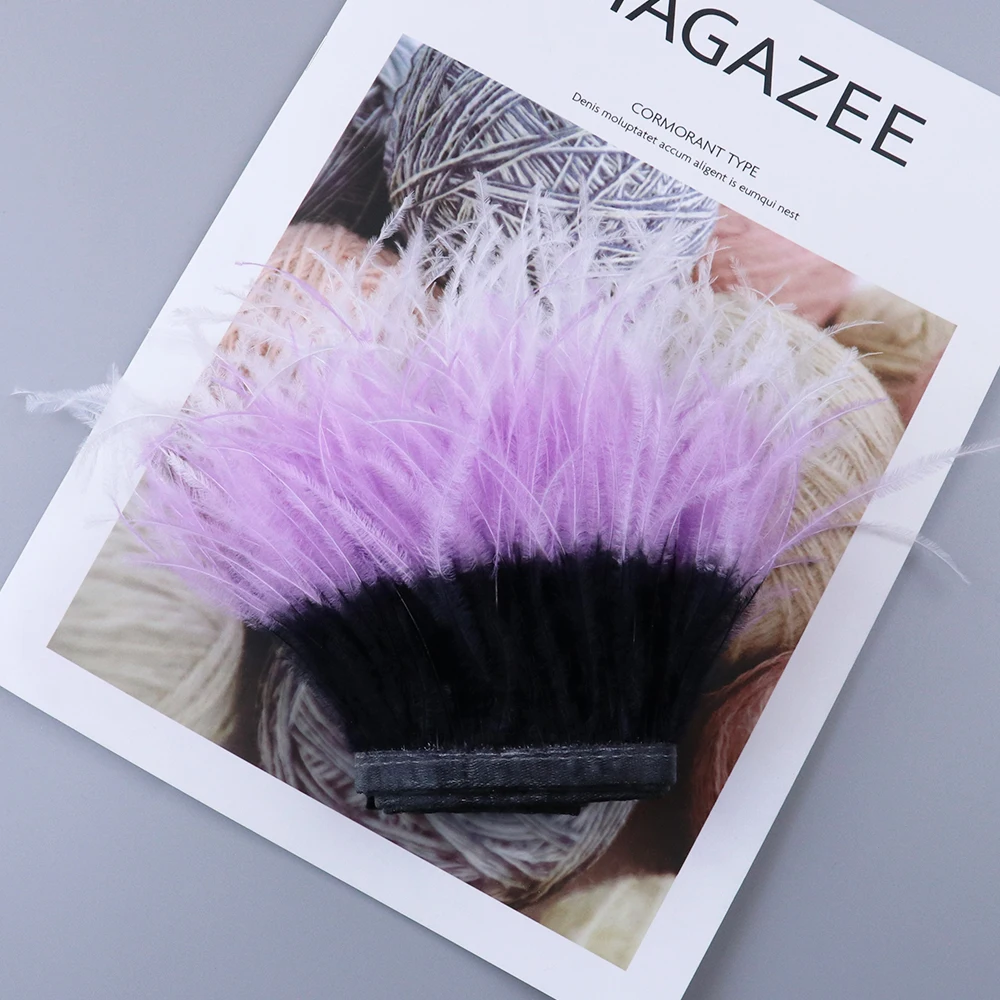 2 слоя триколор со страусиными перьями отделкой бахромой перья для платья