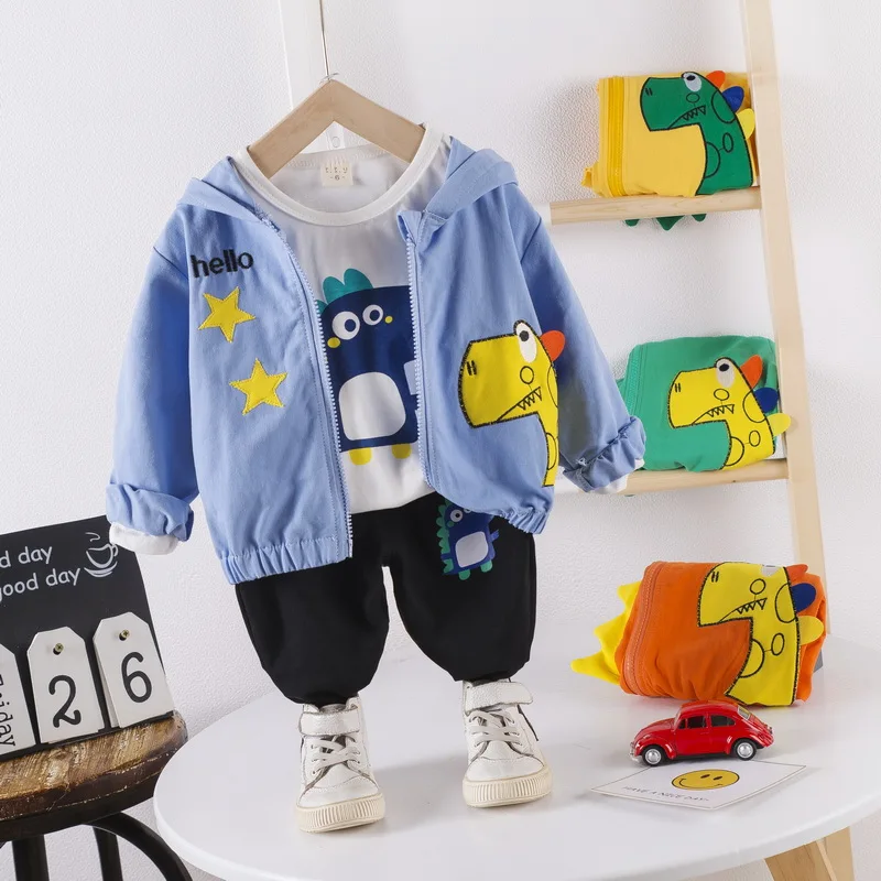 

Комплекты одежды для маленьких девочек и мальчиков, Весенняя кофта с капюшоном и штаны, Повседневная стильная одежда для малышей, 2020, детска...