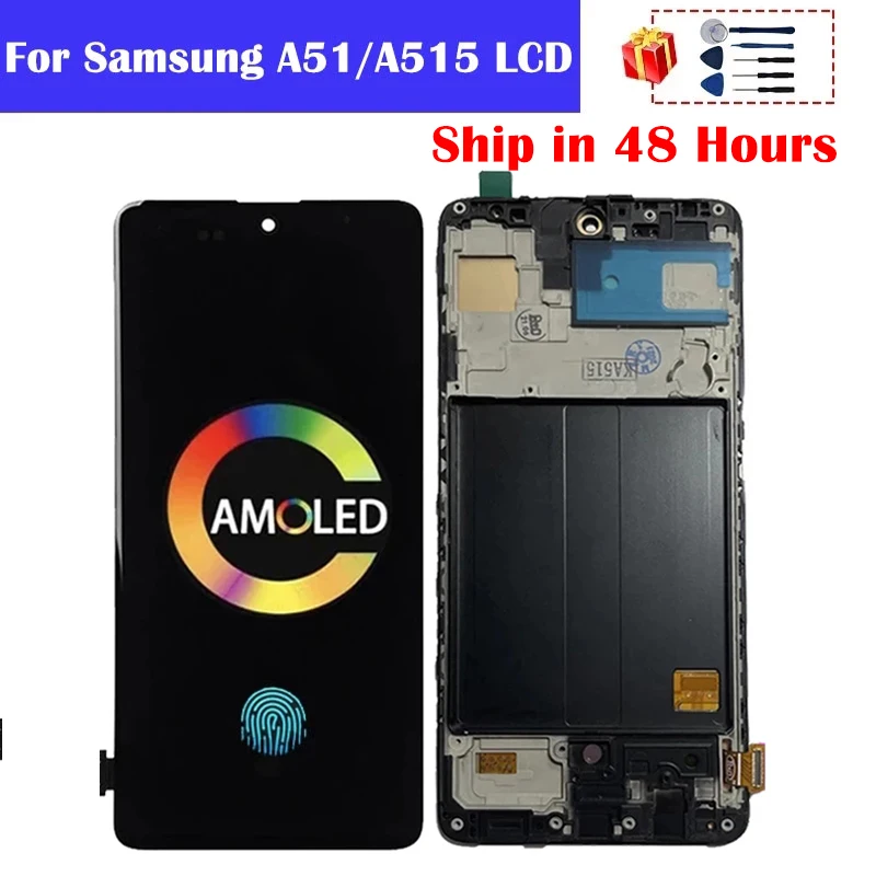 Super AMOLED для Samsung A51 сменный экран A515 A515F A515F/DS ЖК-дисплей с сенсорным дигитайзером в