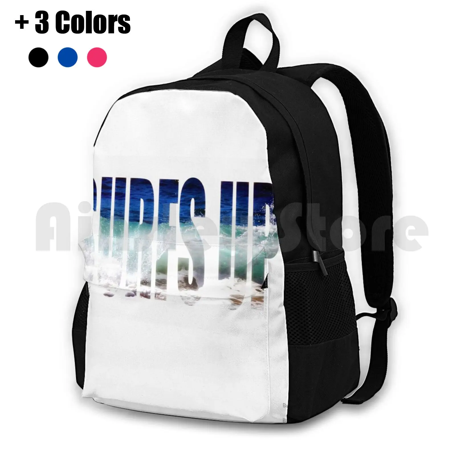 

Surfs Up Outdoor Hiking Backpack Riding Climbing Sports Bag Surf Surfing Surfers Waves Roll Swell Foam Sea Wave Ride Ride The