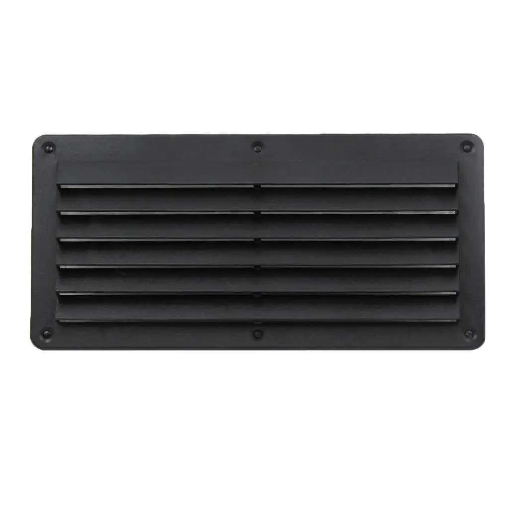 

ABS Plastic Stamped Louvered Vent for Marine Boat Yacht Caravan - Rectangular - 26x12.5cm/ 10.24''x 8.5'', Black