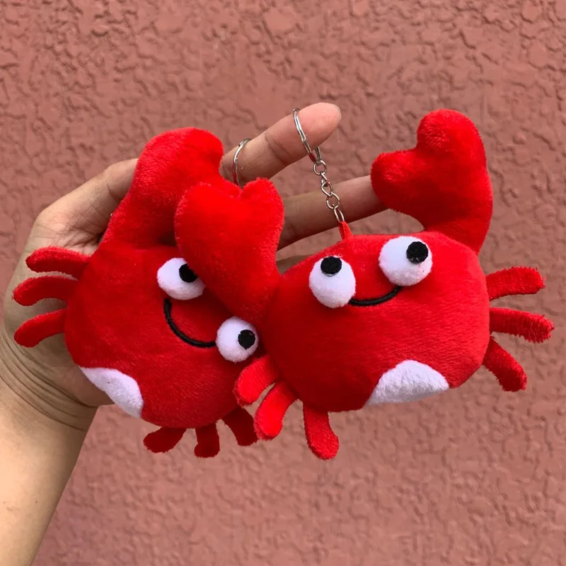 Модный плюшевый Краб 12/16 см милый брелок для ключей сумка украшения мягкий