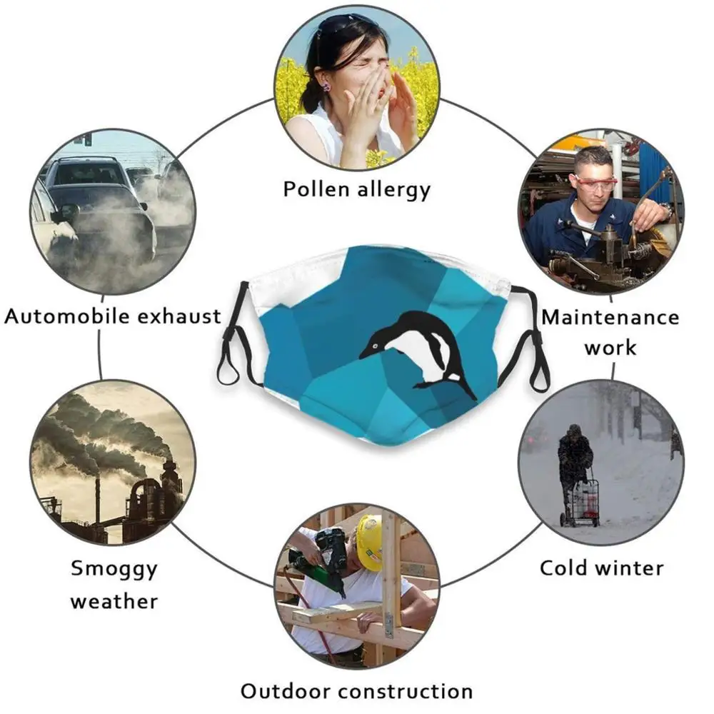 

Adelie Penguin In Ice Design Anti Dust Filter Washable Face Mask Kids Adelie Penguin Penguin Ice Antarctica Wildlife Antarctic