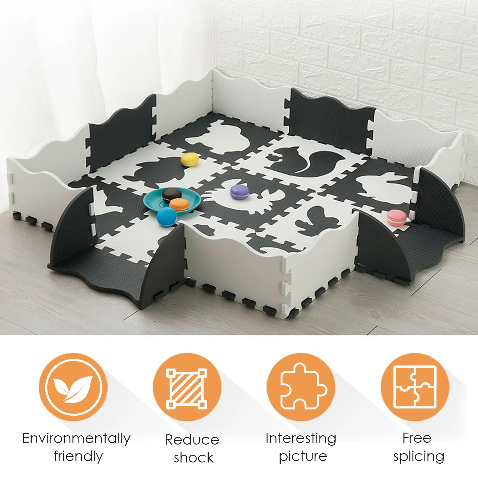 

Cartoon Animal Pattern Play Mat Puzzle Foam Floor Pad For Children Baby Gym Crawling Mats Toddler Carpet
