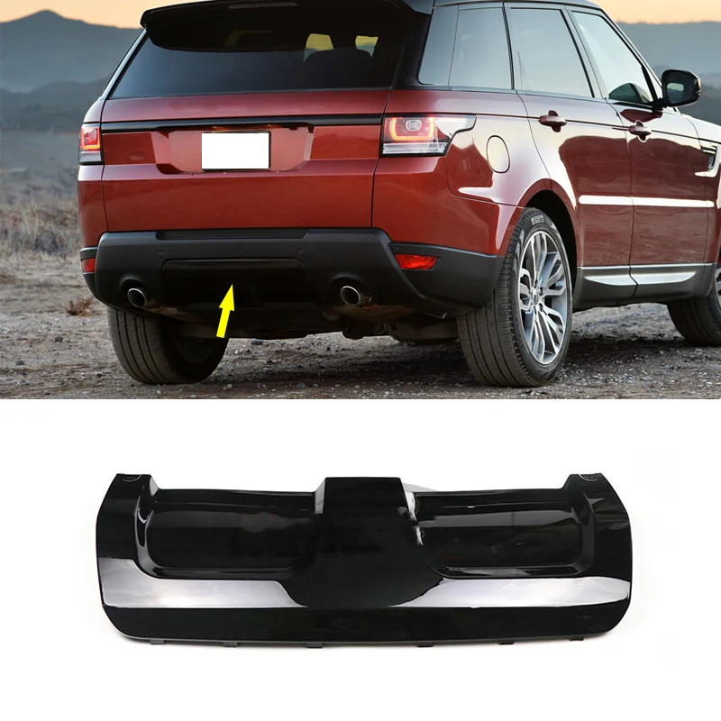 

For Land Rover Range Rover Sport 2014 2015 2016 2017 Black Rear Bumper Diffuser Lip Skid Plate Trailer Cover Spoiler LR045174