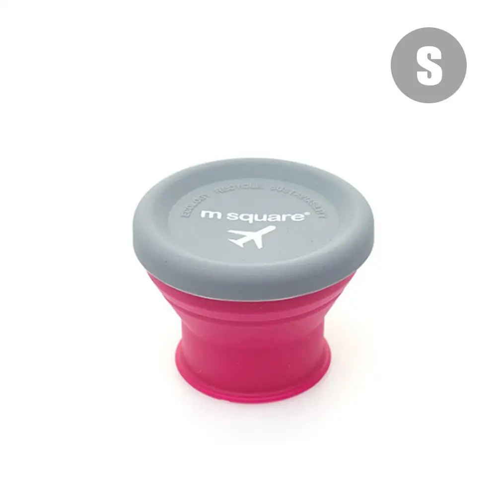 Peach Red S Новая/М/Л квадратная наружная складная чаша портативная силиконовая складная чаша Складная чашка наружные аксессуары Платиновый силикагель - Цвет: Peach Red S