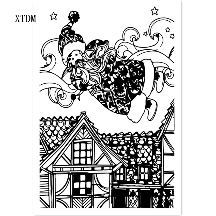 Горячая распродажа Прозрачный штамп Санта Клаус/Силиконовая печать роликовый DIY