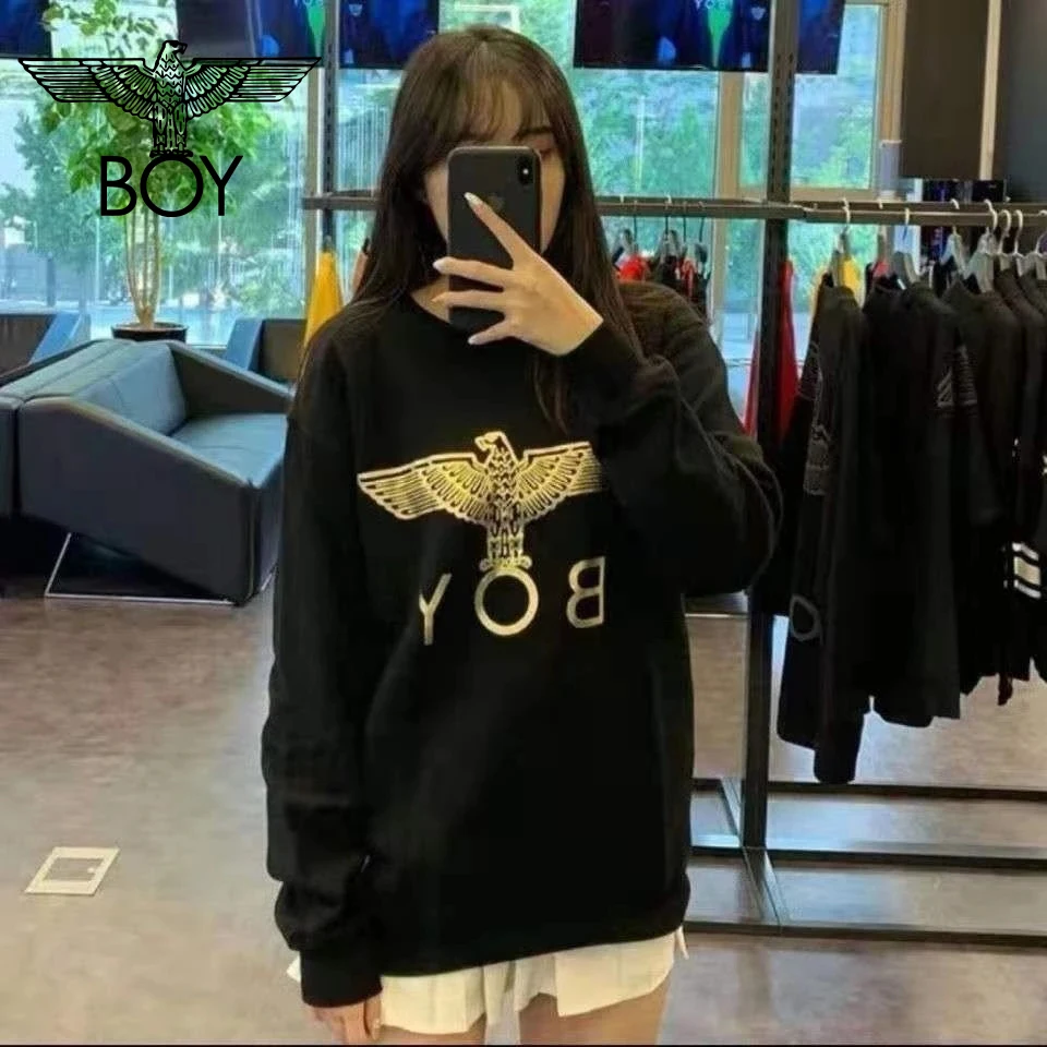 

Boy London Men's Sweatshirt 2021 New Bronzing Round Neck Luxury Sweater Pure Cotton Long-sleeved Casual Couple Loose Jacket