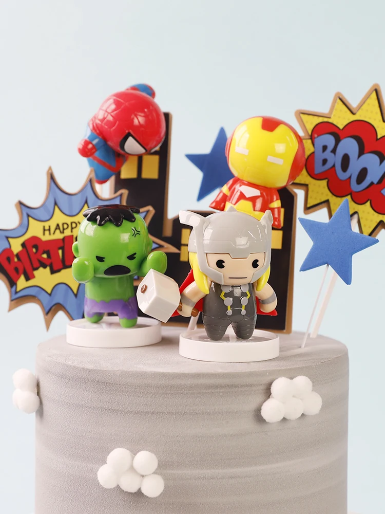 Игрушка-герой для мальчиков на день рождения топпер торта Халк капитан Железный
