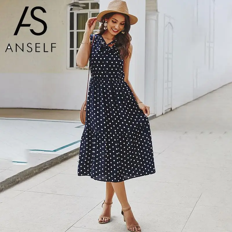 2020 в Корейском стиле модное платье для женщин винтажном С узором горошек без