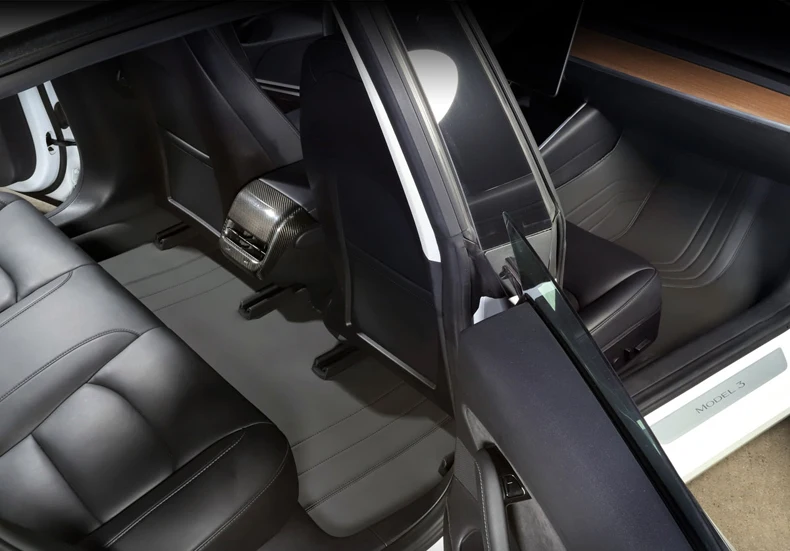 LUCKEASY для Tesla модель 3- автомобиль из микрофибры носить все включено коврики 3 шт./компл