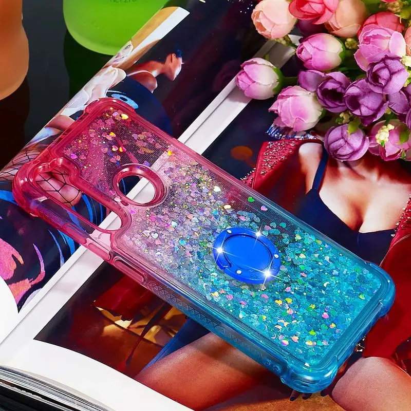 

Silicon Cover For Xiaomi Redmi Note 8 Note 8 Pro K20 K20 Pro 7A Finger Ring Glitter Cover For Xiaomi Mi 9T 9T Pro Quicksand Case
