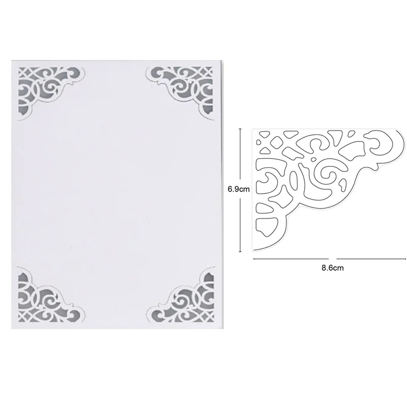 трафареты для декора Металлические штампы вырезания форма кружева Угловое