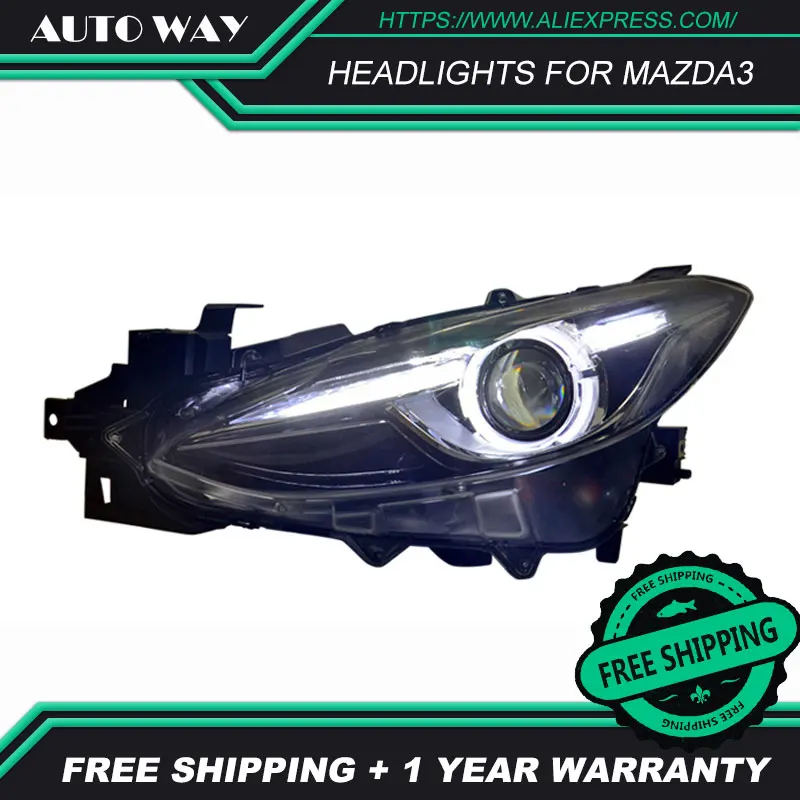 Автомобильный Стайлинг светодиодный HID светодиодный фары фара чехол для Mazda 3 Mazda3 фары Axela M3 bi-ксеноновая линзы ближнего и дальнего света