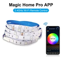 yhw rgbcw led strip light 5m color changing light strip works with alexa 5050 leds neon light strip for bedroom home decoration
