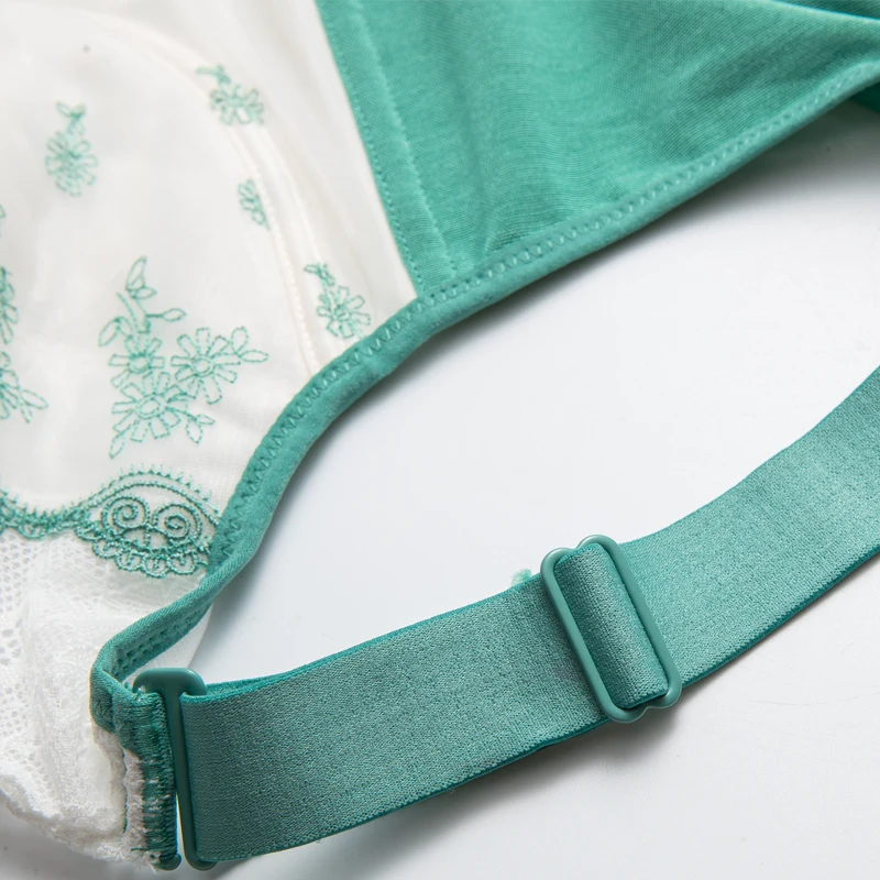 Women's Full Coverage Lightly Padded Underwire Floral Embrodiery Bra 34 36 38 40 42 44 46 B C D E F G H I J