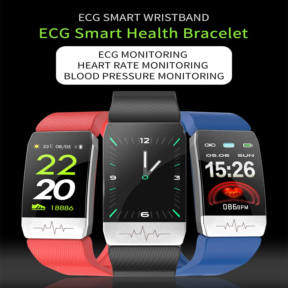 Смарт часы для фитнеса T1 с монитором температуры тела пульсометром артериальным