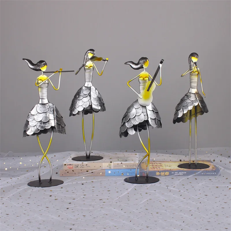 Креативные металлические музыкальные длинные волосы для девочек украшения дома